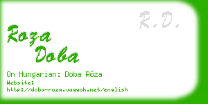 roza doba business card